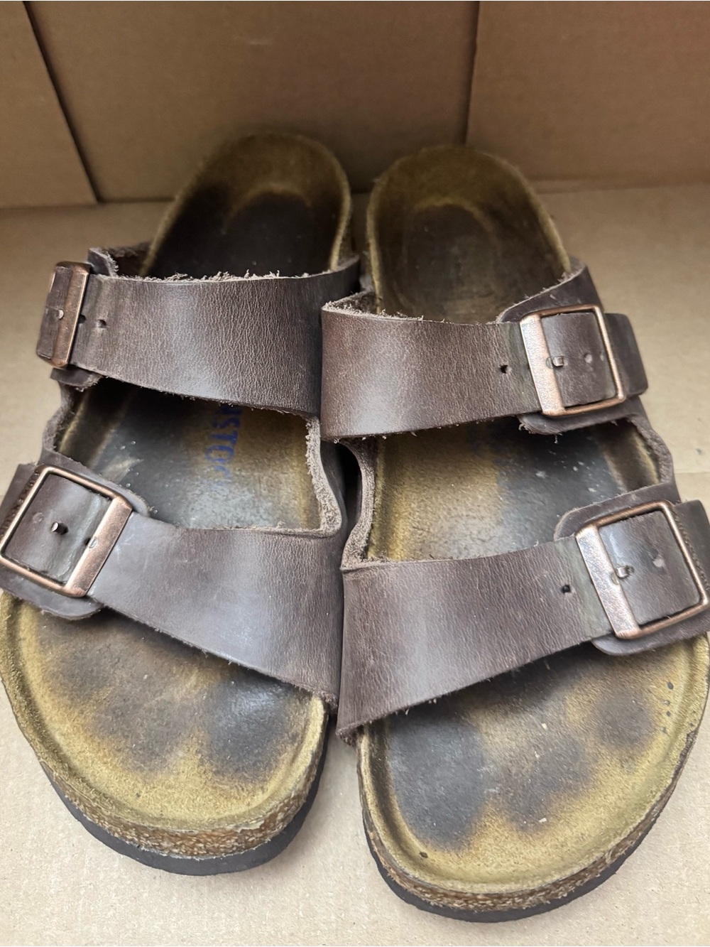 Sz 5 WOMENS BIRKENSTOCK ARIZONA DOUBLE BUCKLE BROWN COLOE